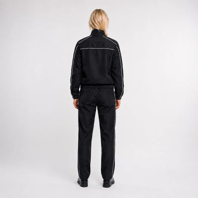 AYN Women’s Modest Tracksuit – Black Two-Piece Set with White Piping