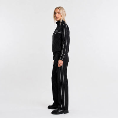 AYN Women’s Modest Tracksuit – Black Two-Piece Set with White Piping